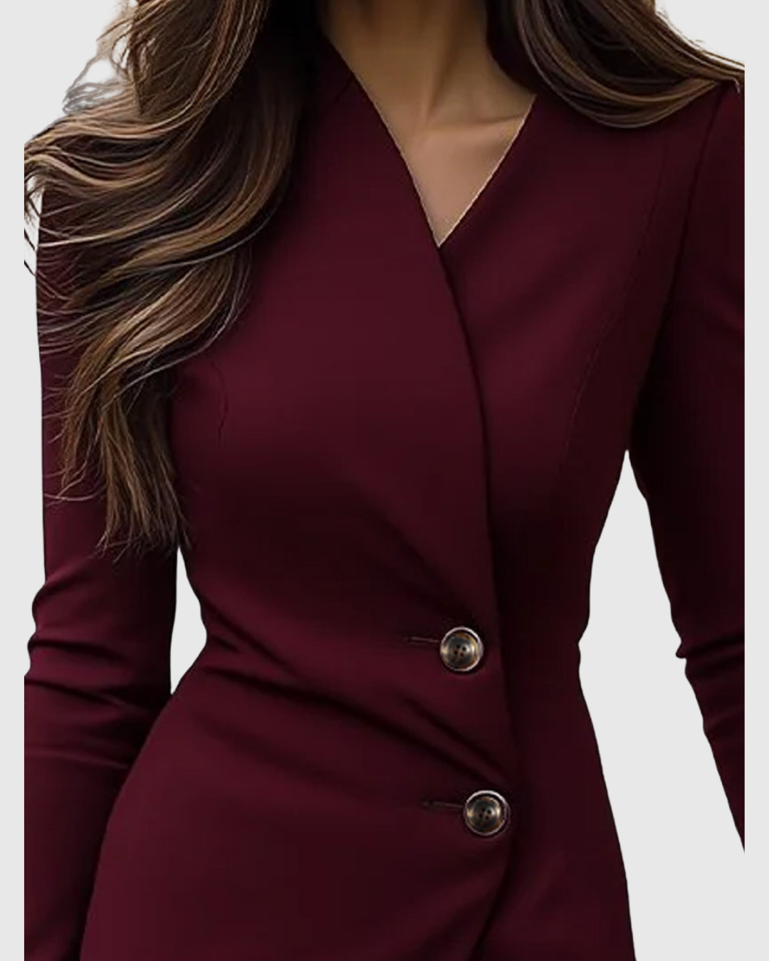 Women's Fitted Button-Front Blazer Dress