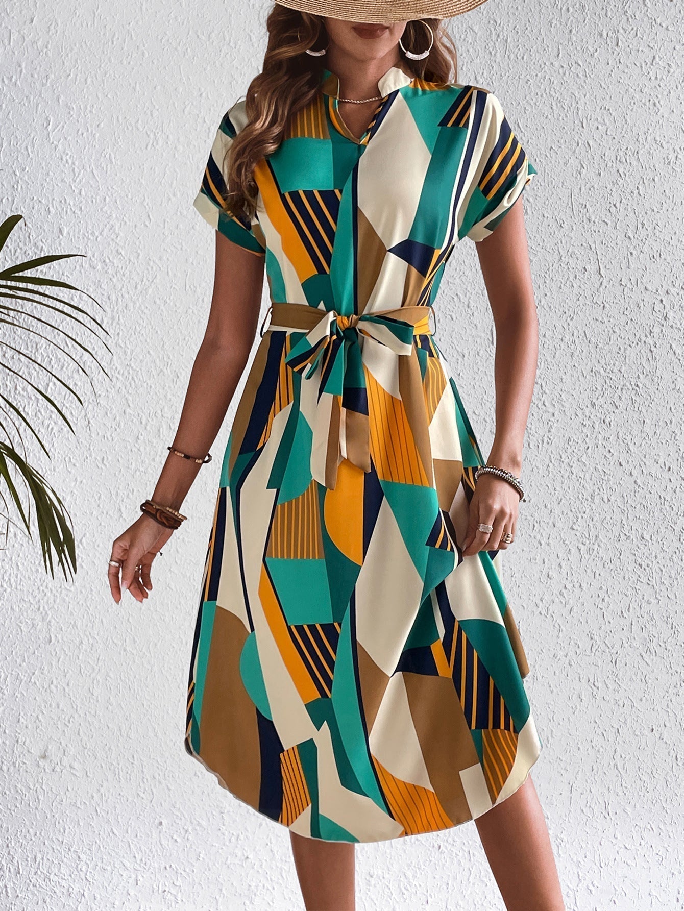 Robyn - Women's Fancy Geometric Glam Dress