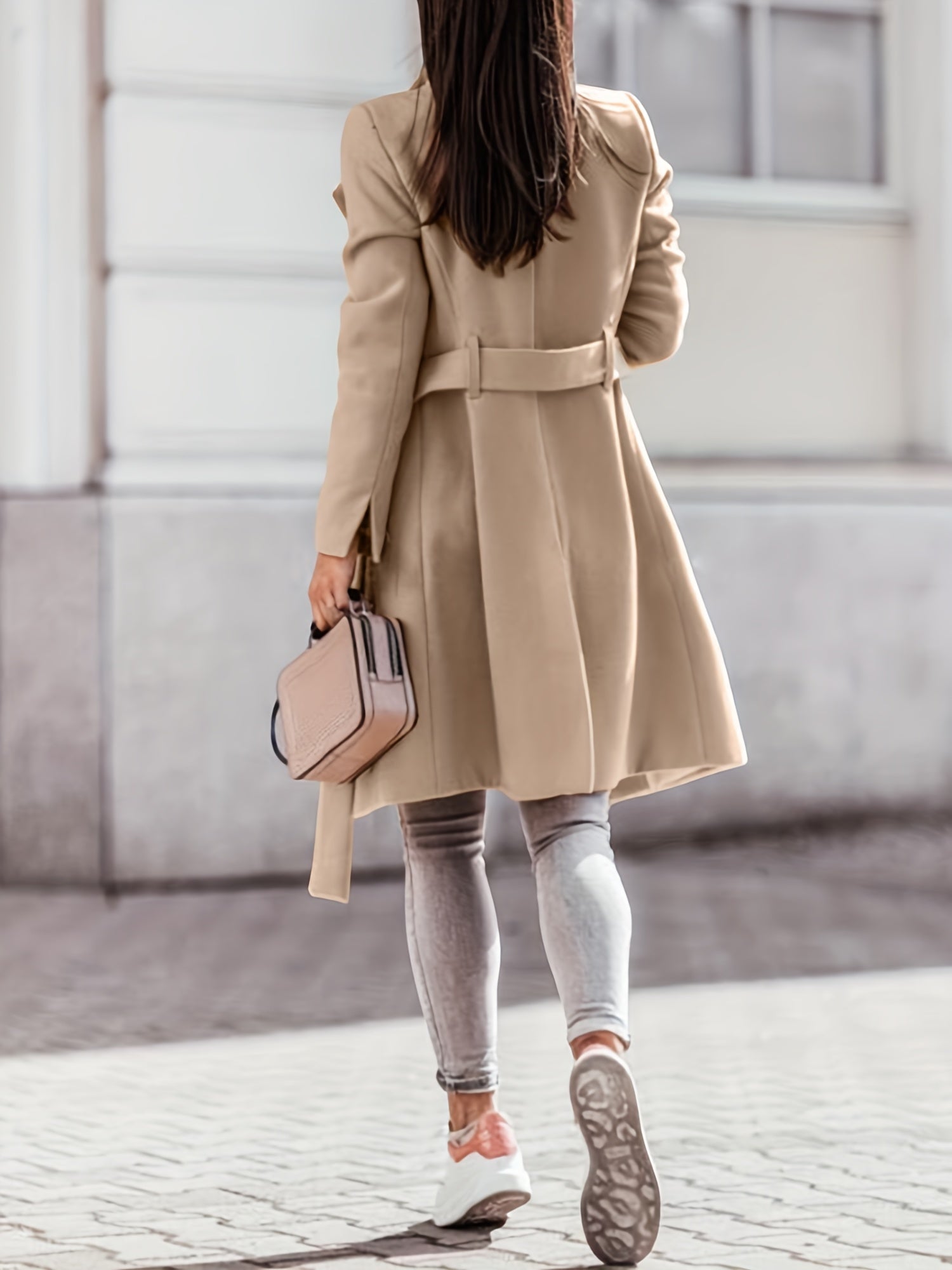 Kasey - Women's Khaki Trench Coat