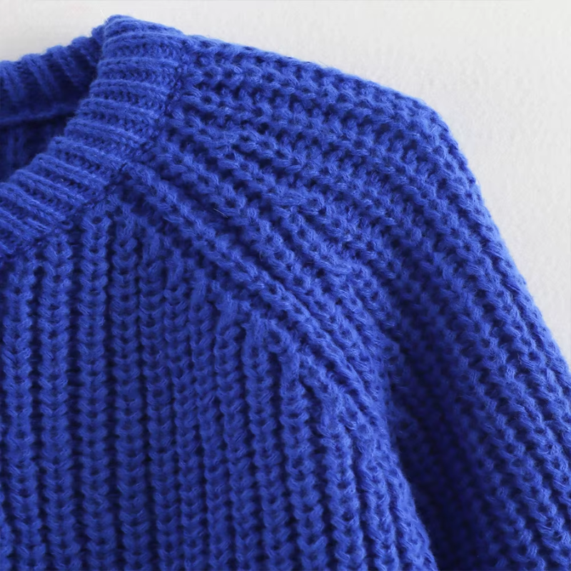 Kendal - Women's Blue Knit Cardigan for Effortless Style