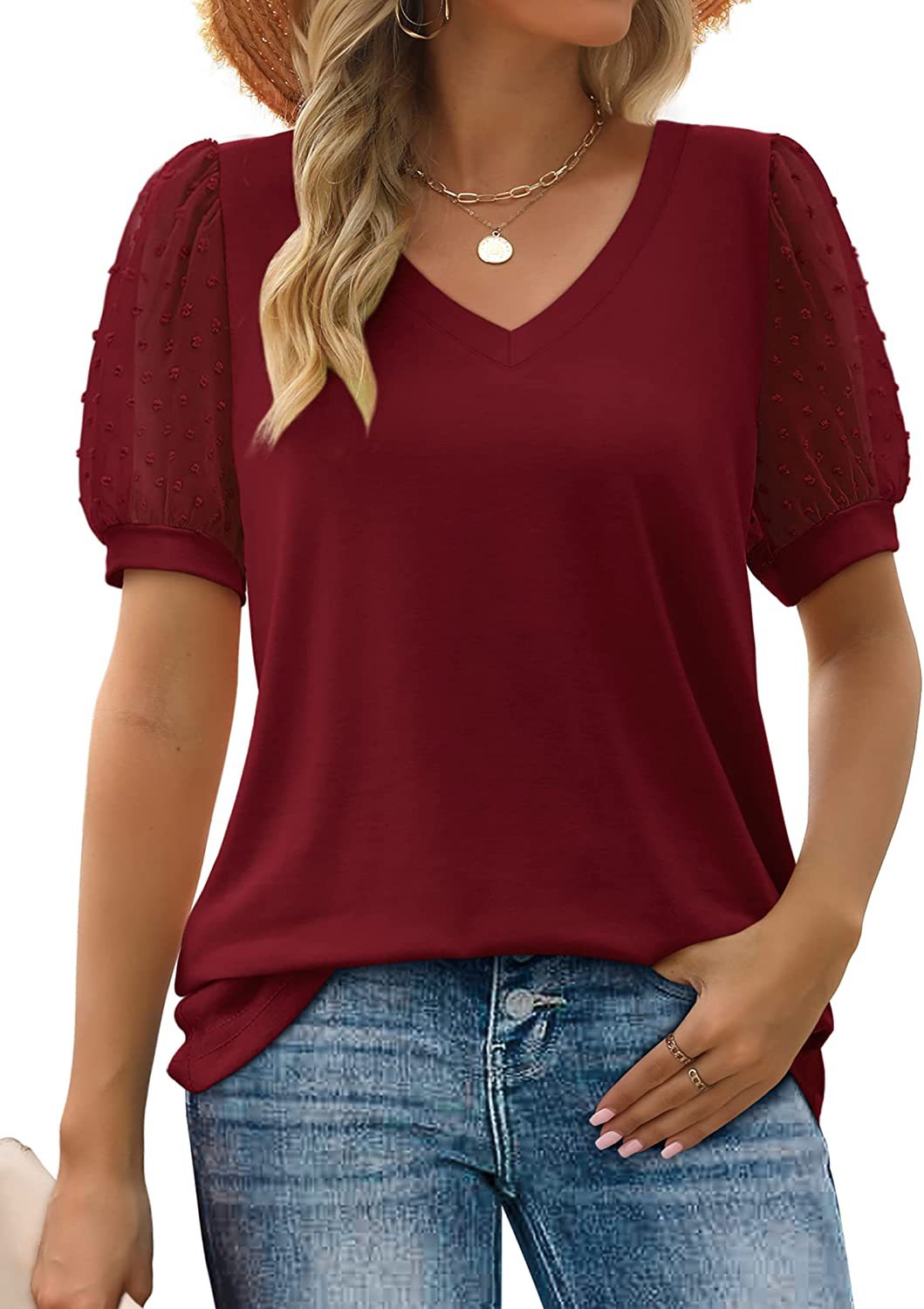 Vera - Women's V-Neck Relaxed-Fit Top