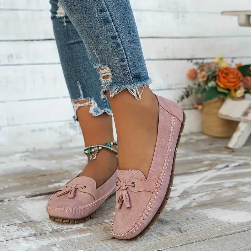 Women's Comfortable Loafers - Slip-On Cushioned