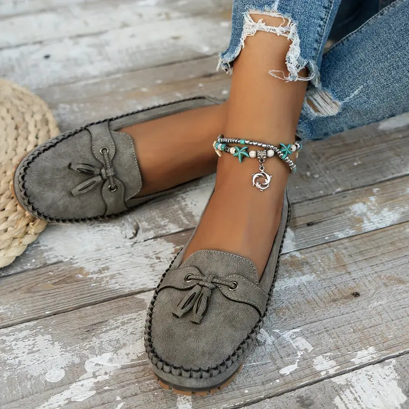 Women's Comfortable Loafers - Slip-On Cushioned