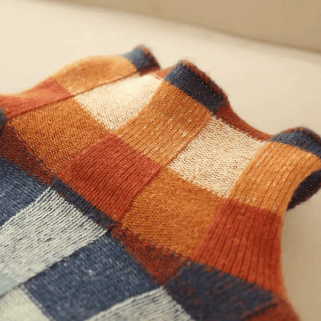 Bethany - Women’s Patchwork Turtleneck Sweater