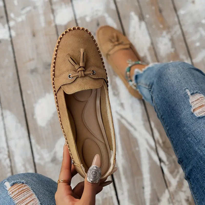 Women's Comfortable Loafers - Slip-On Cushioned