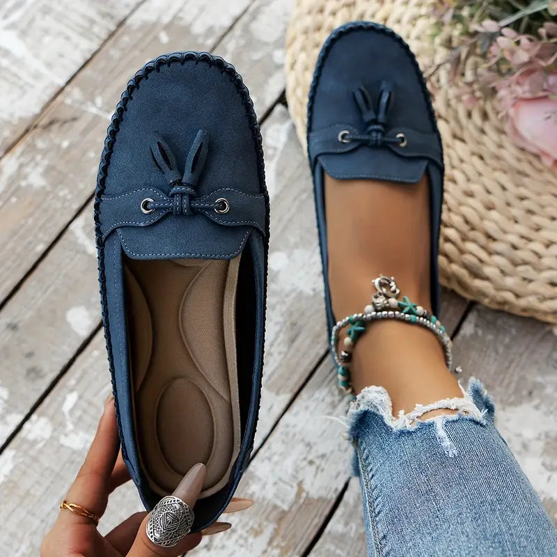 Women's Comfortable Loafers - Slip-On Cushioned