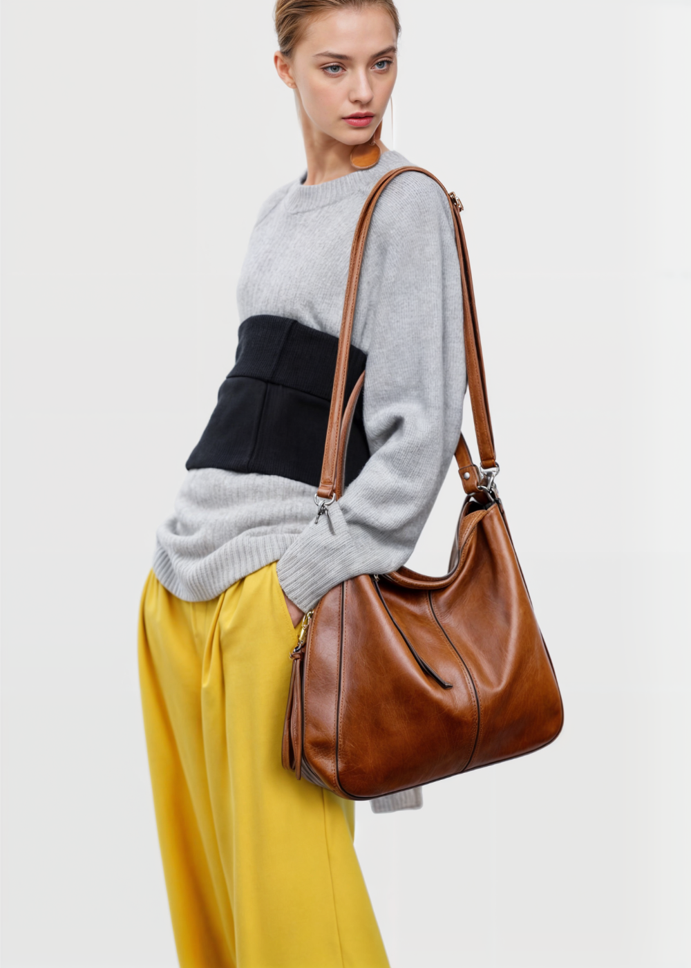 Ersilia - Women's Luxe Leather Tote