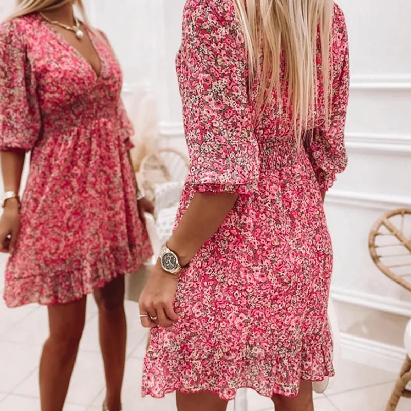 Tegan - Women's Boho Mini Dress