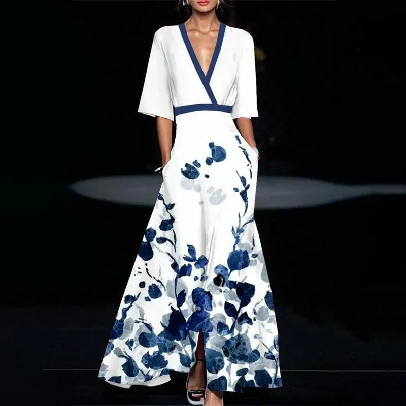 Cassidy - Women's Floral Print Maxi Dress