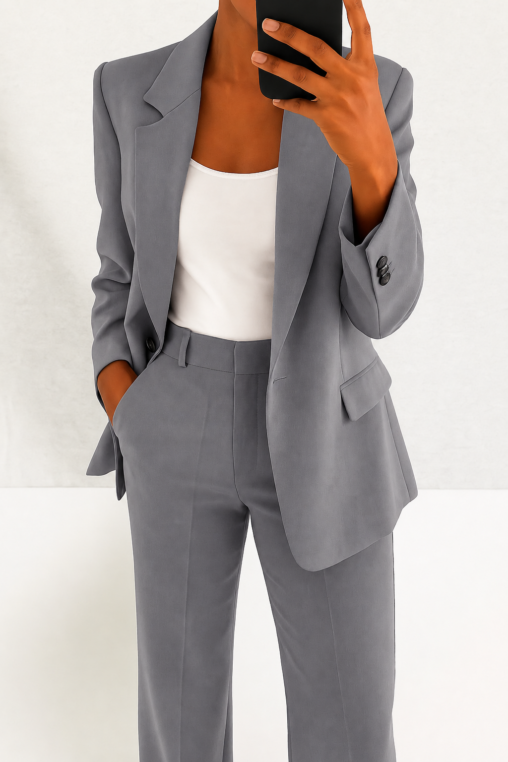 Valentina - Women's Two-Piece Set – Grey