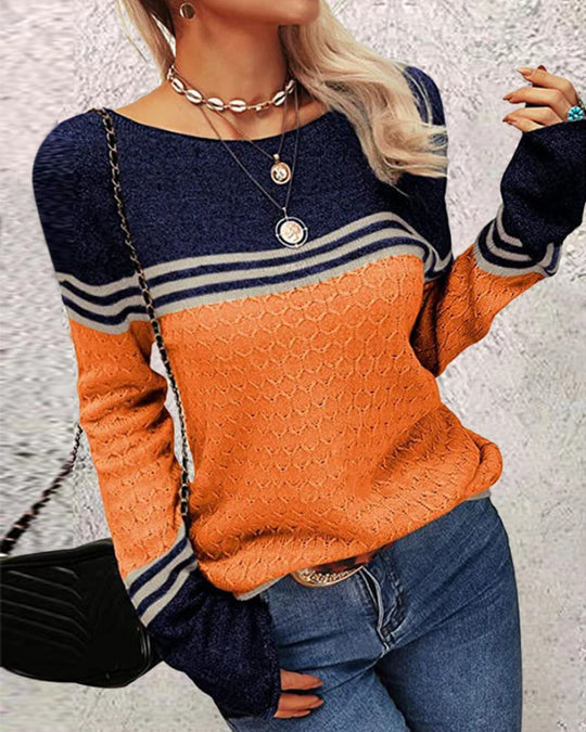 Charlie - Women's Colorblock Knit Sweater