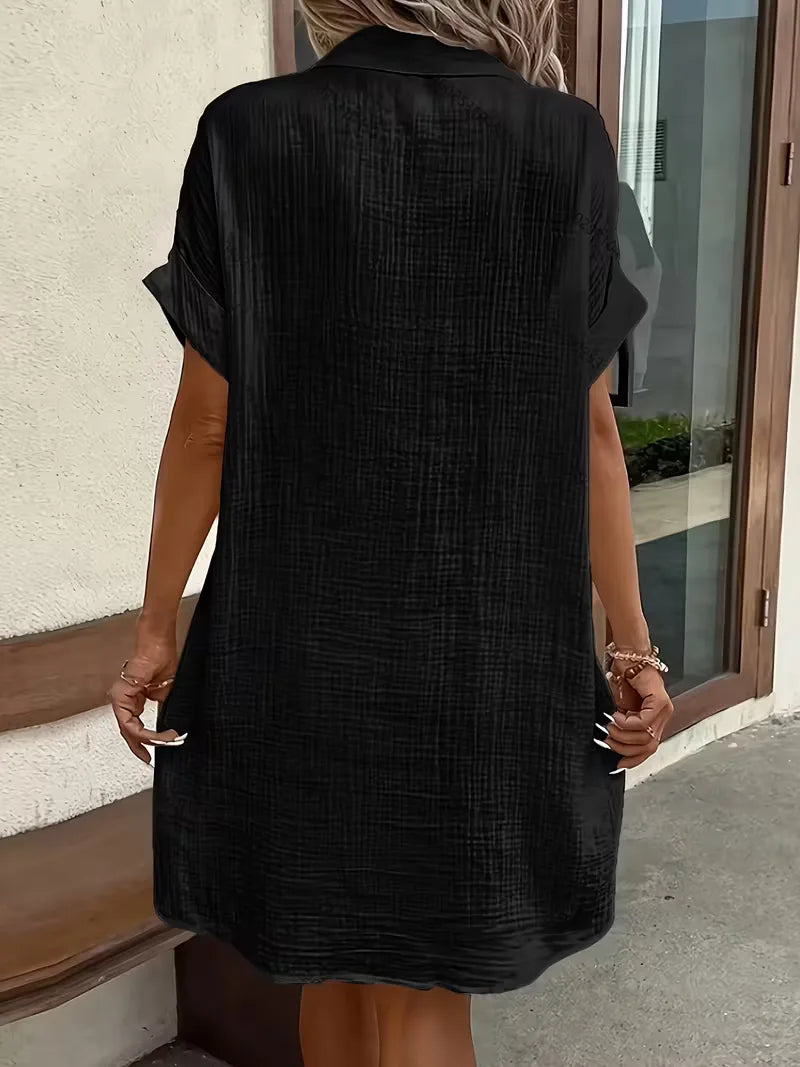 Abito chemisier midi da donna dalla vestibilità comoda