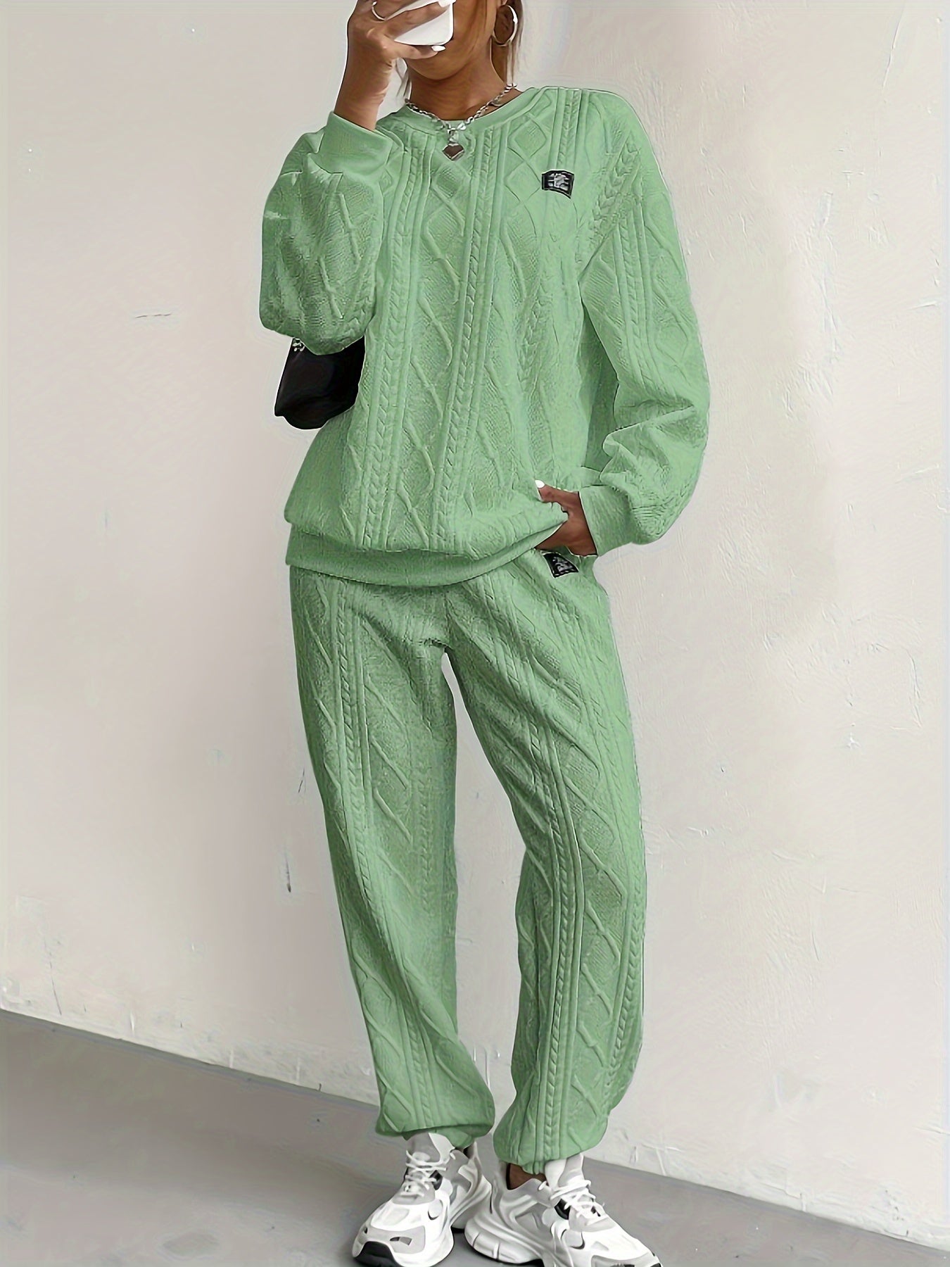 Fianna - Women's Cable Knit Lounge Set