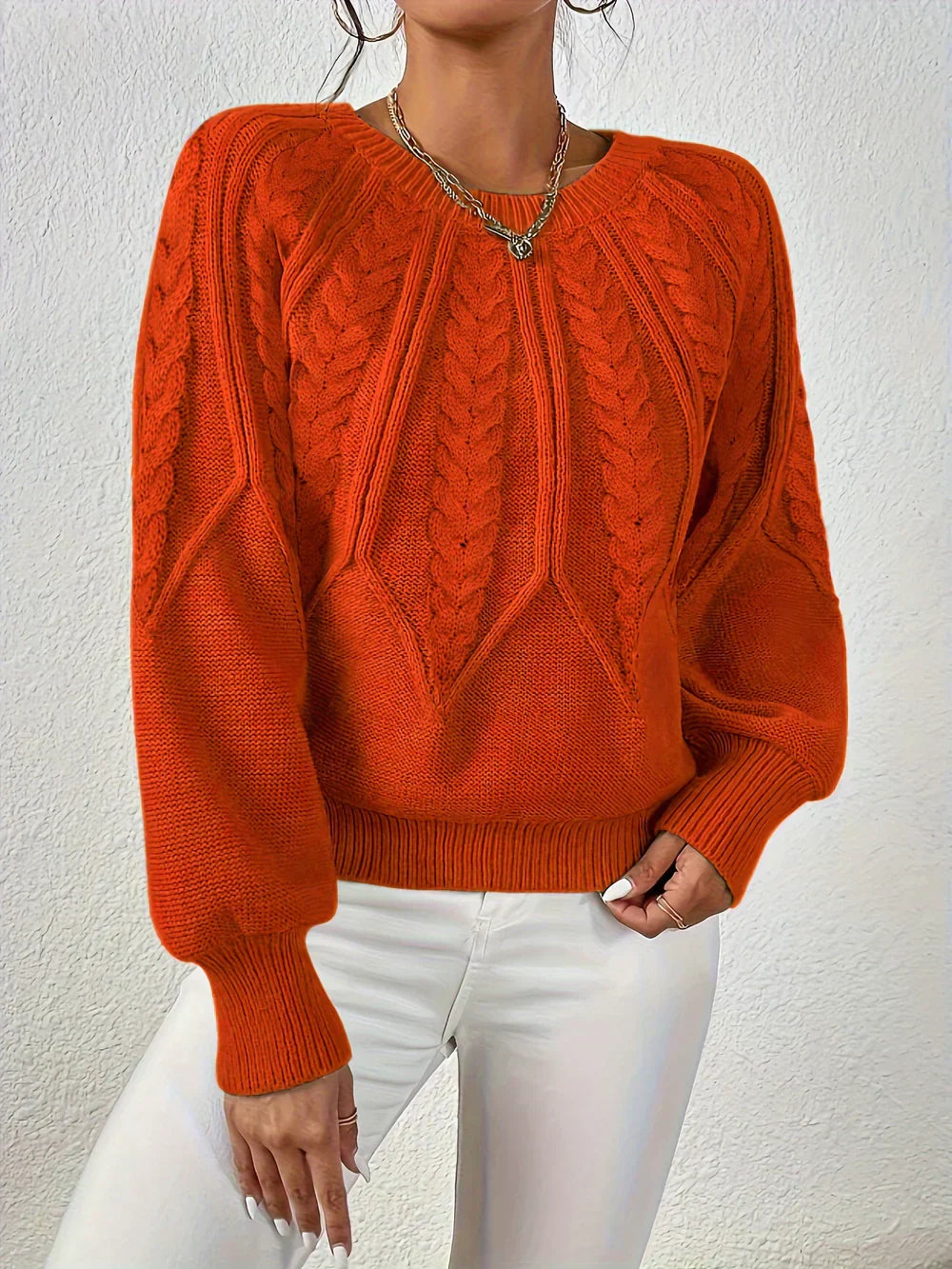 Georgina - Women's Cable-Knit Sweater