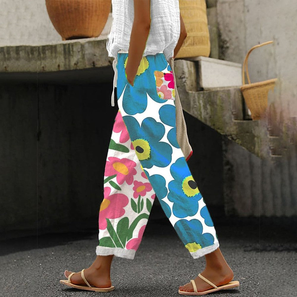 Halle - Women's Floral Comfort Pants