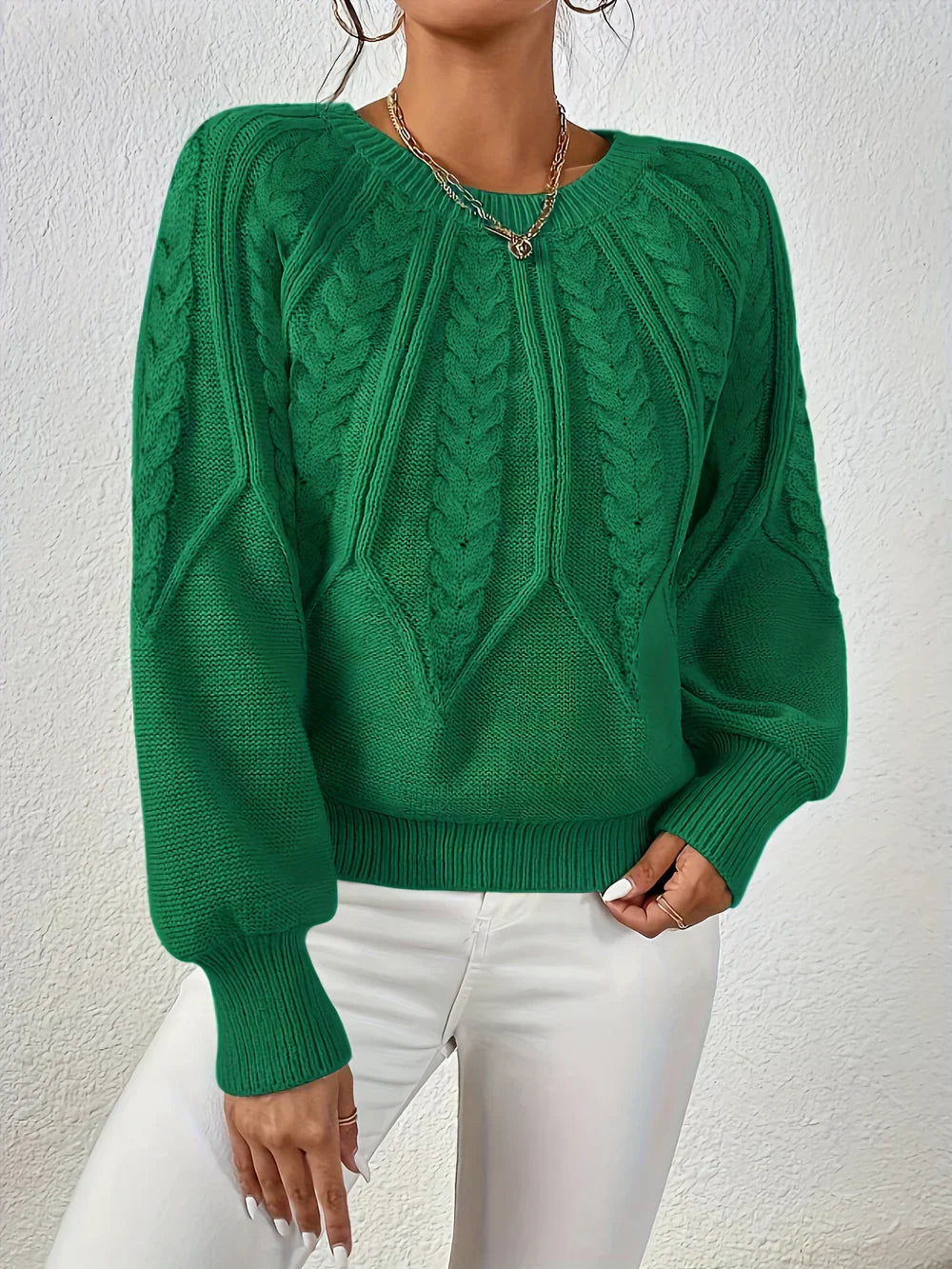 Georgina - Women's Cable-Knit Sweater
