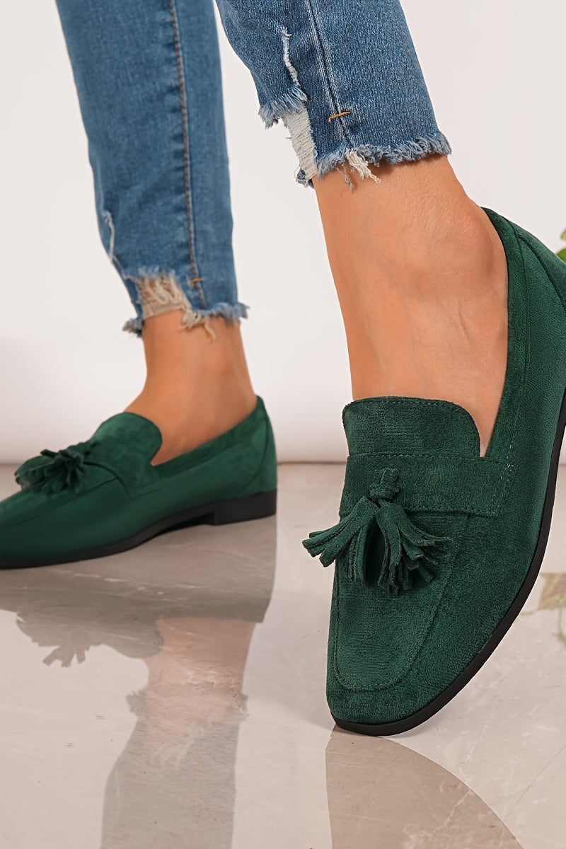 Women's Tassel Loafers with Cushioned Footbed