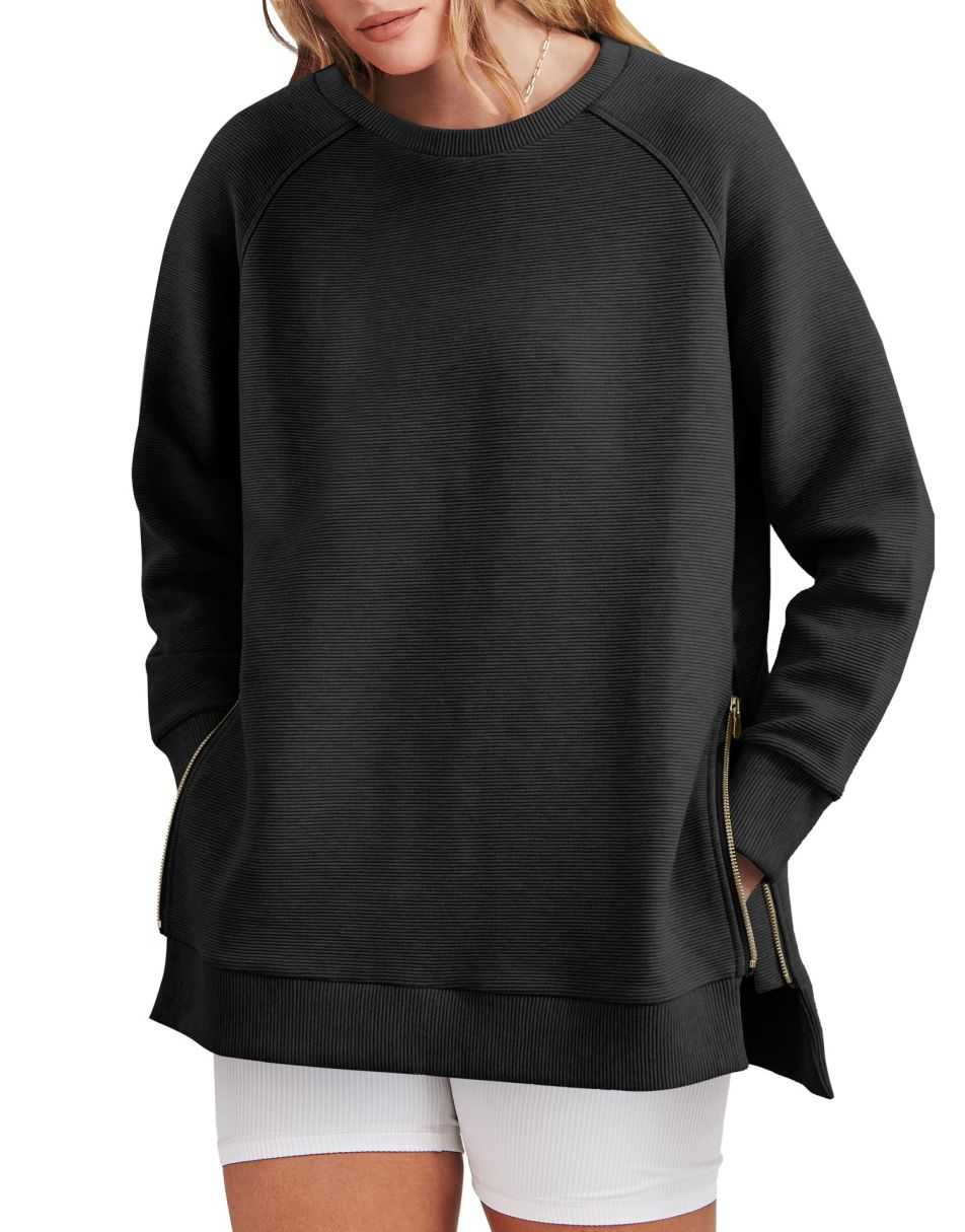 Colette - Women's and Comfortable Zippered Tunic Sweatshirt
