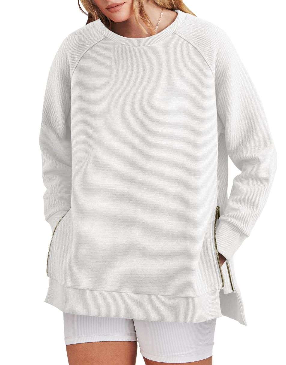 Colette - Women's and Comfortable Zippered Tunic Sweatshirt