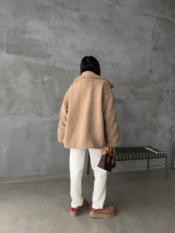 Daphne - Women's Oversized Sherpa Fleece Jacket Ultra-Soft and Stylish for Cold Weather