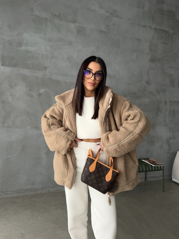 Daphne - Women's Oversized Sherpa Fleece Jacket Ultra-Soft and Stylish for Cold Weather