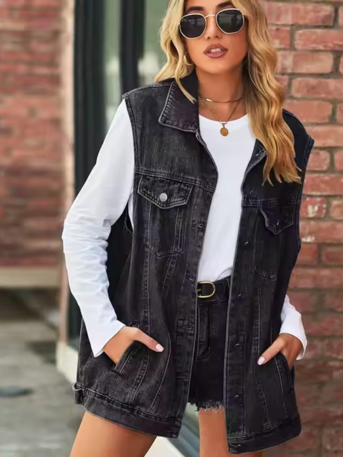 Lillian - Women's Autumn Retro Denim Vest Jacket