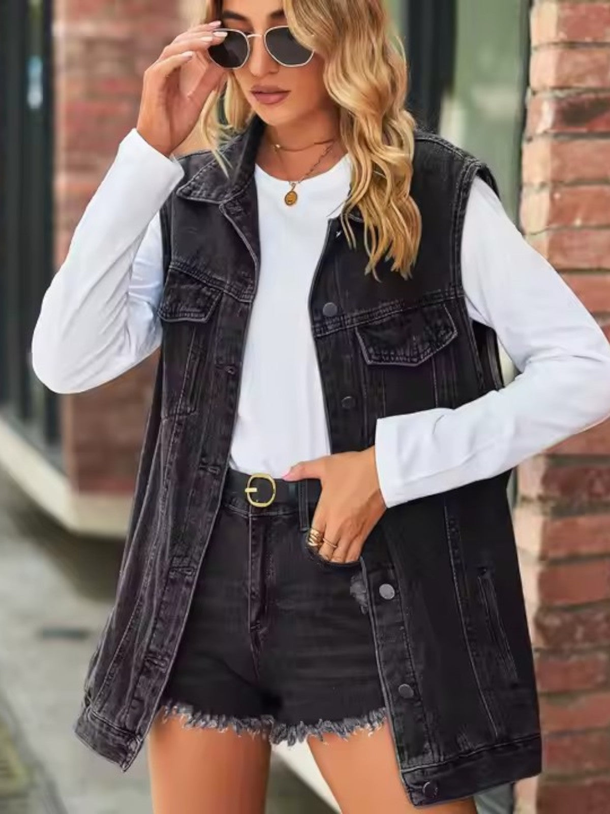 Lillian - Women's Autumn Retro Denim Vest Jacket