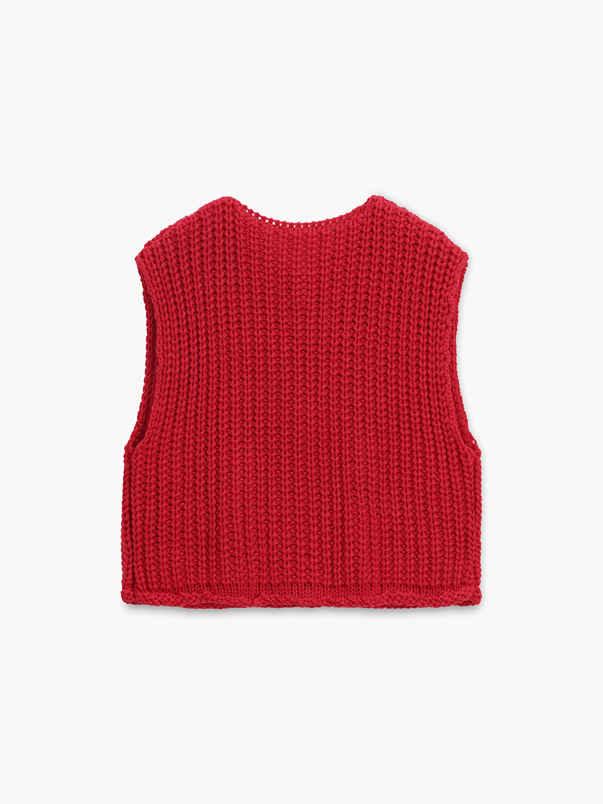 Delphine - Women's Button-Down Knit Vest Casual Cotton-Blend