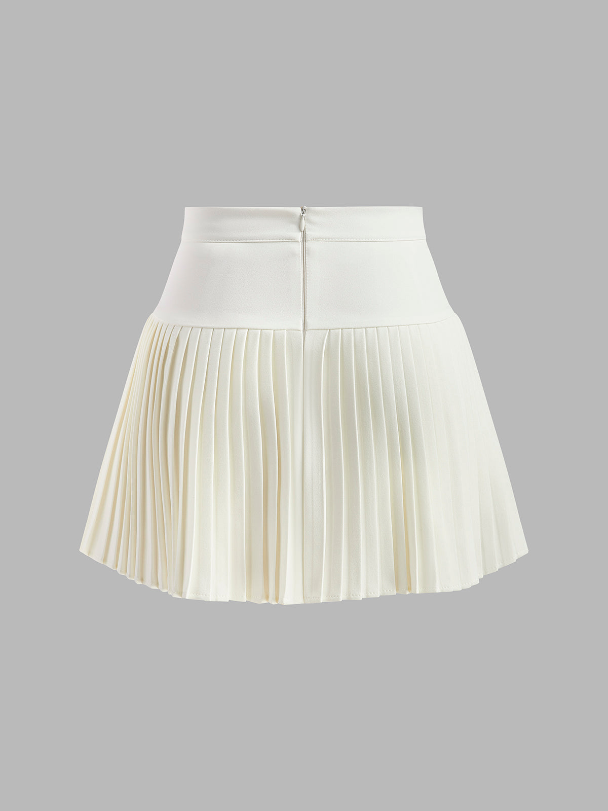 Mabel - Women's Metal Letter Pleated Mini Skirt