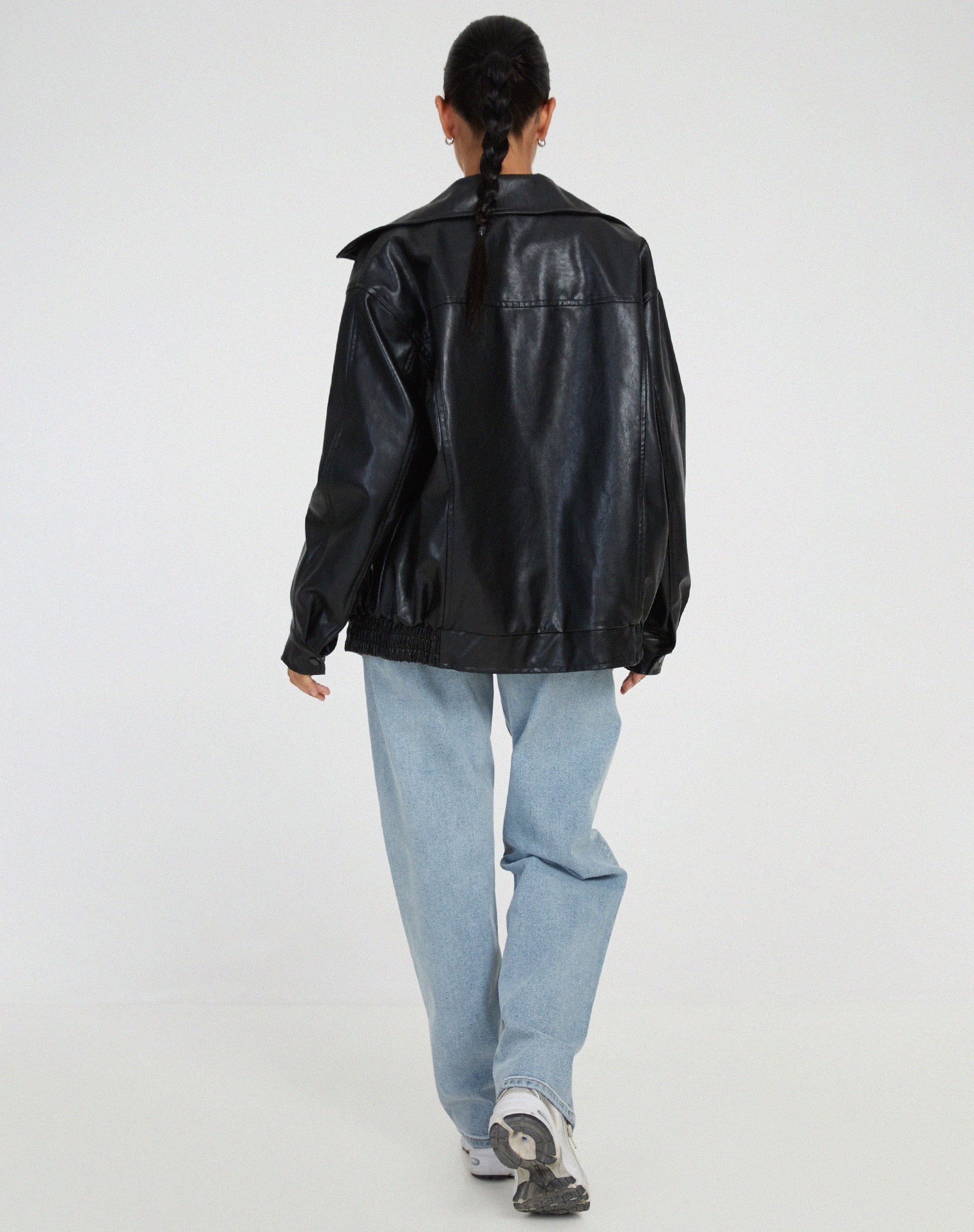 Prato - Giacca in pelle da donna Casual in pelle PU