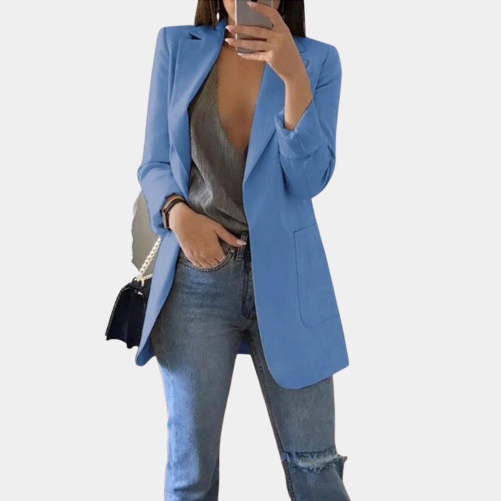 Blazer estivo leggero da donna, vestibilità sartoriale