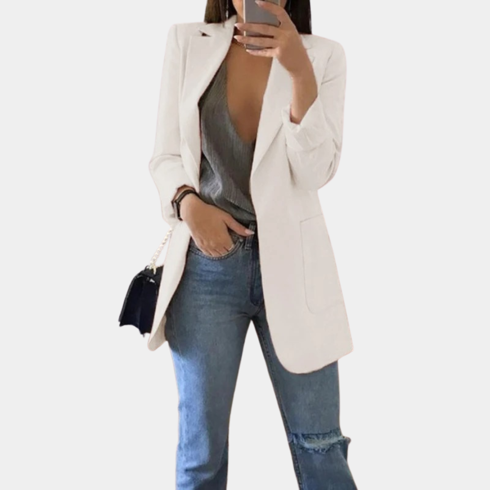 Blazer estivo leggero da donna, vestibilità sartoriale