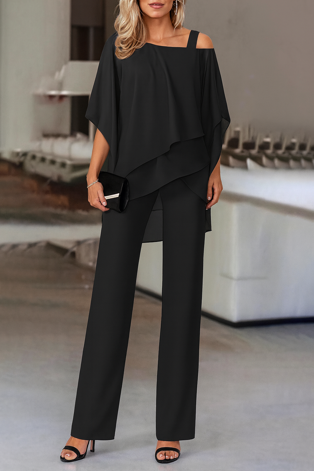 Women's Evening Two-Piece Set with Tailored Silhouette