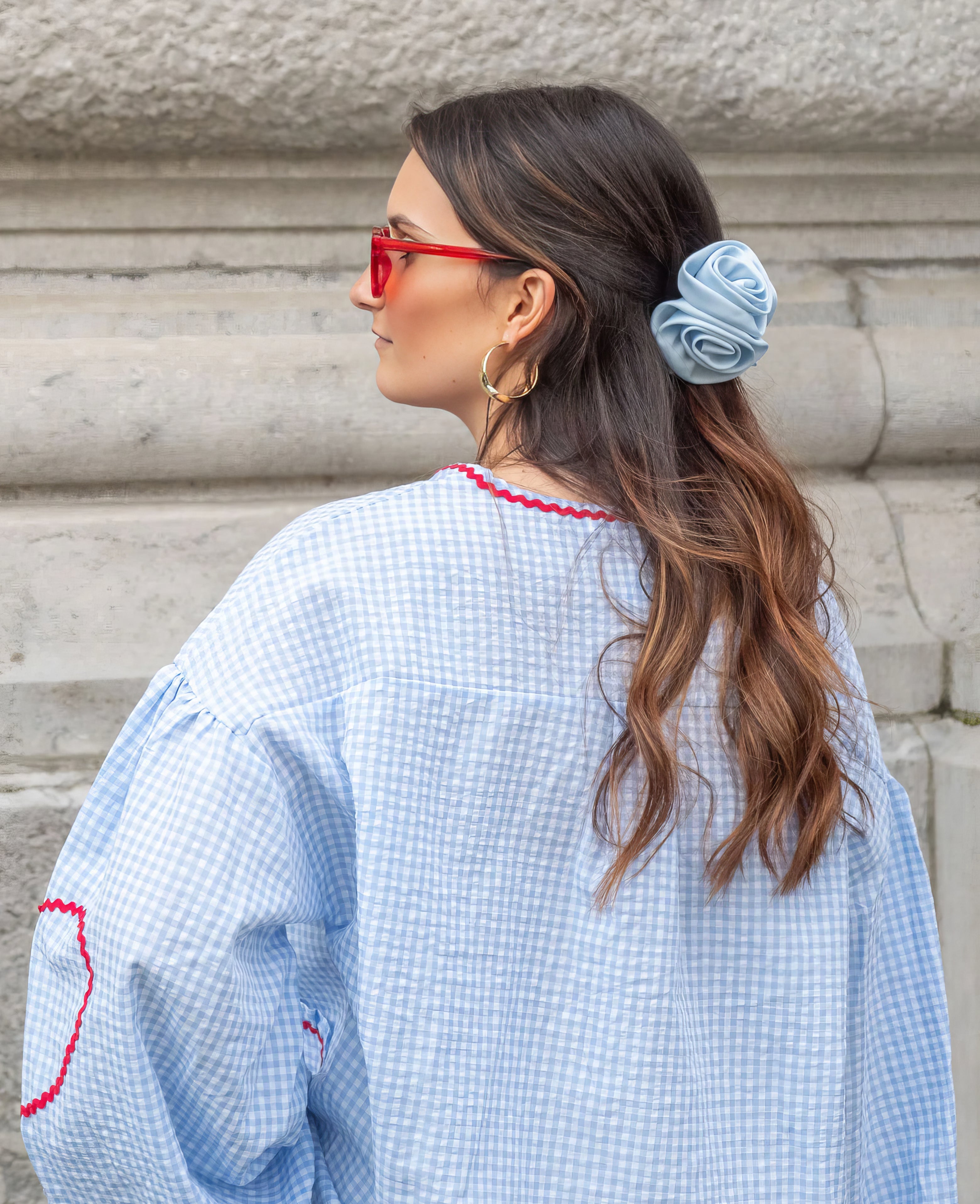 Fenna - Women's Heart Embroidered Cotton Blouse Romantic and Stylish