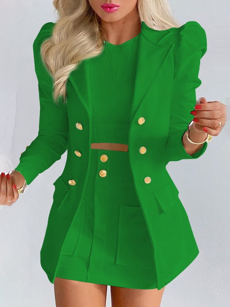Women's Tailored Classic Blazer – Green