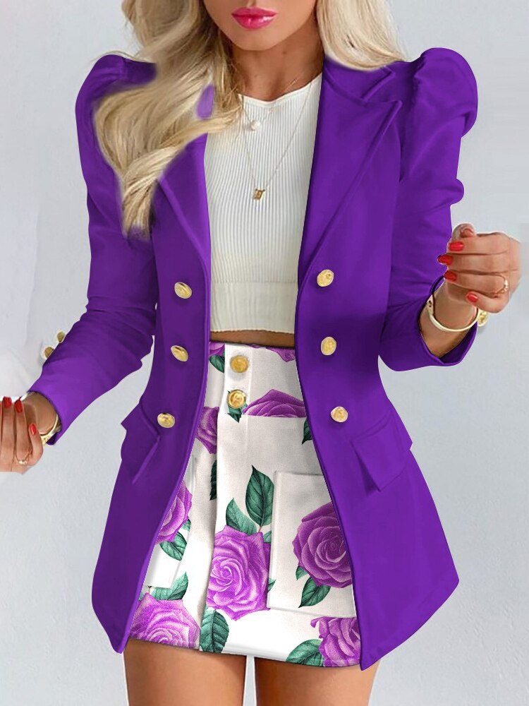 Women's Tailored Classic Blazer – Purple
