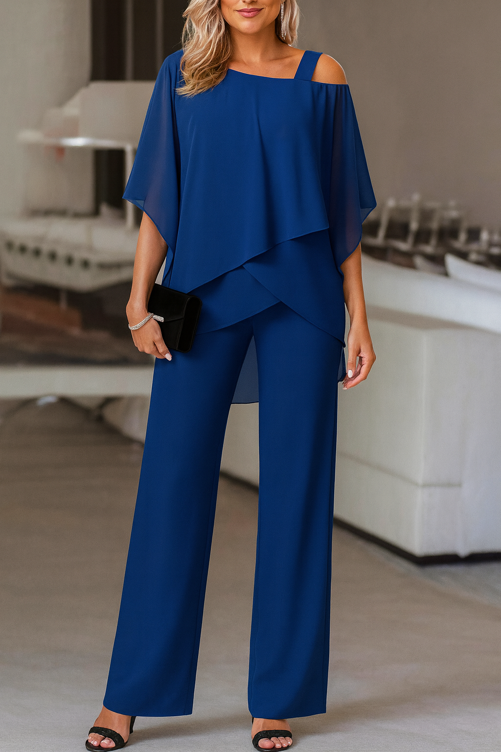 Women's Evening Two-Piece Set with Tailored Silhouette