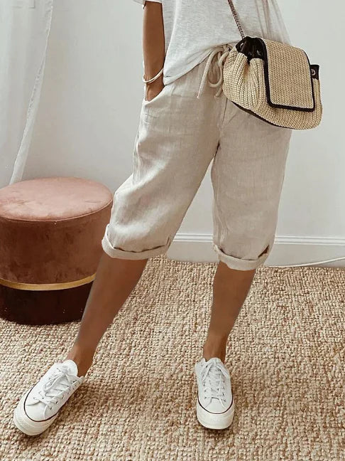 Capri Broek Dames | Elastische Taille & Stijlvol Comfort