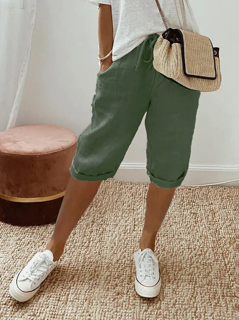 Capri Broek Dames | Elastische Taille & Stijlvol Comfort