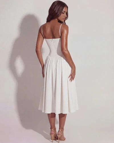 Francesca - Sweetheart Corset Midi Dress