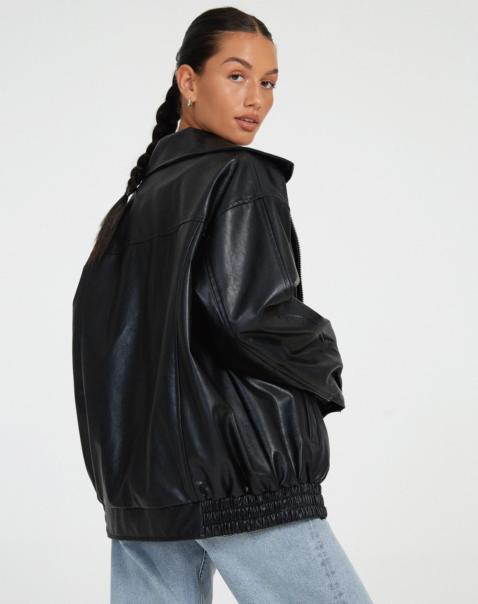 Prato - Giacca in pelle da donna Casual in pelle PU