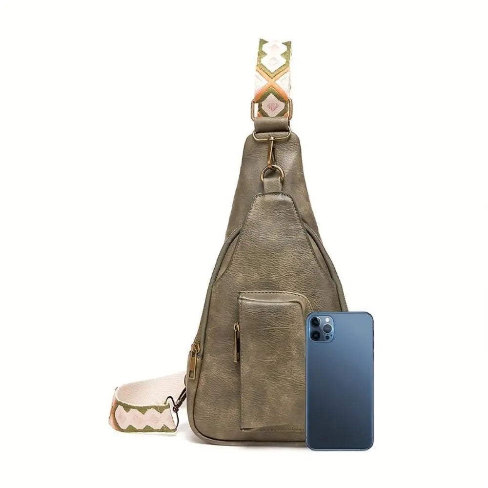 Mackenzie - Women's Vintage Crossbody Sling Bag with Geometric Strap