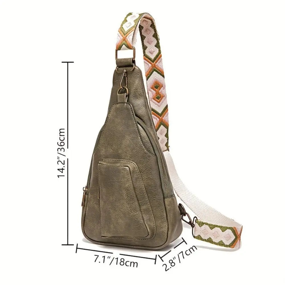 Mackenzie - Women's Vintage Crossbody Sling Bag with Geometric Strap