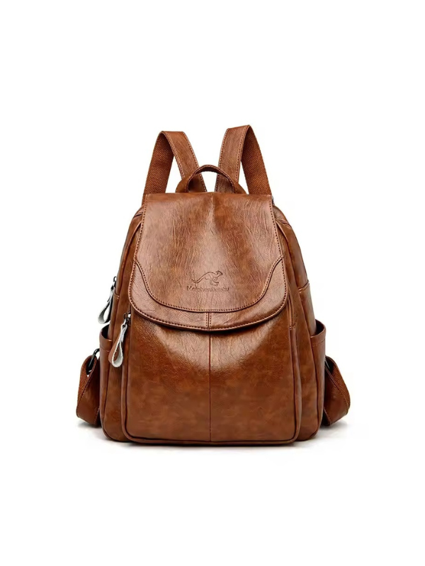 Isla - Women's Anti-Theft PU Leather Backpack with RFID Protection and Stylish Design
