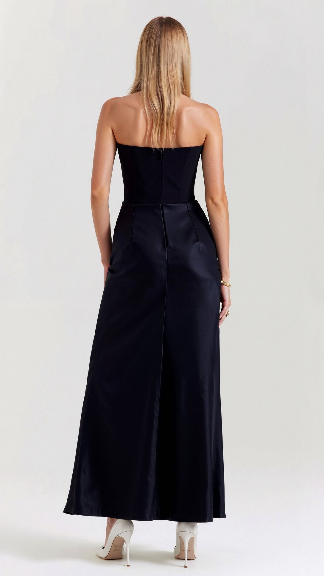 Fleur - Women's Elegant Wedding Guest Column Maxi Dress