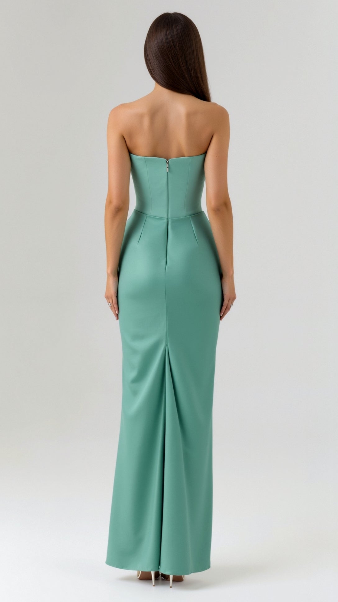 Fleur - Women's Elegant Wedding Guest Column Maxi Dress