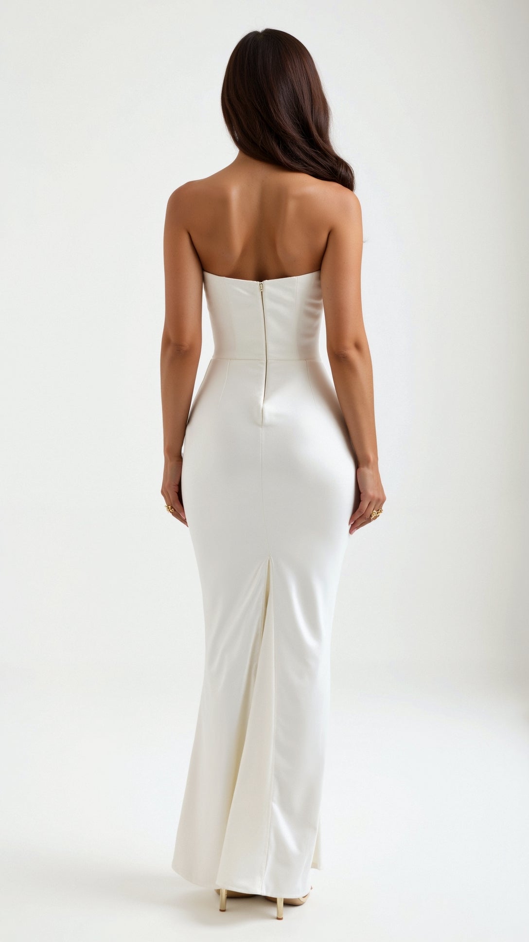 Fleur - Women's Elegant Wedding Guest Column Maxi Dress