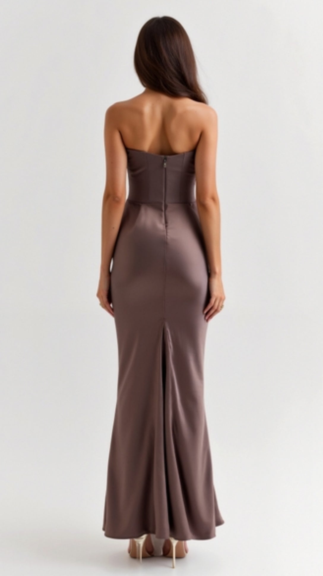 Fleur - Women's Elegant Wedding Guest Column Maxi Dress