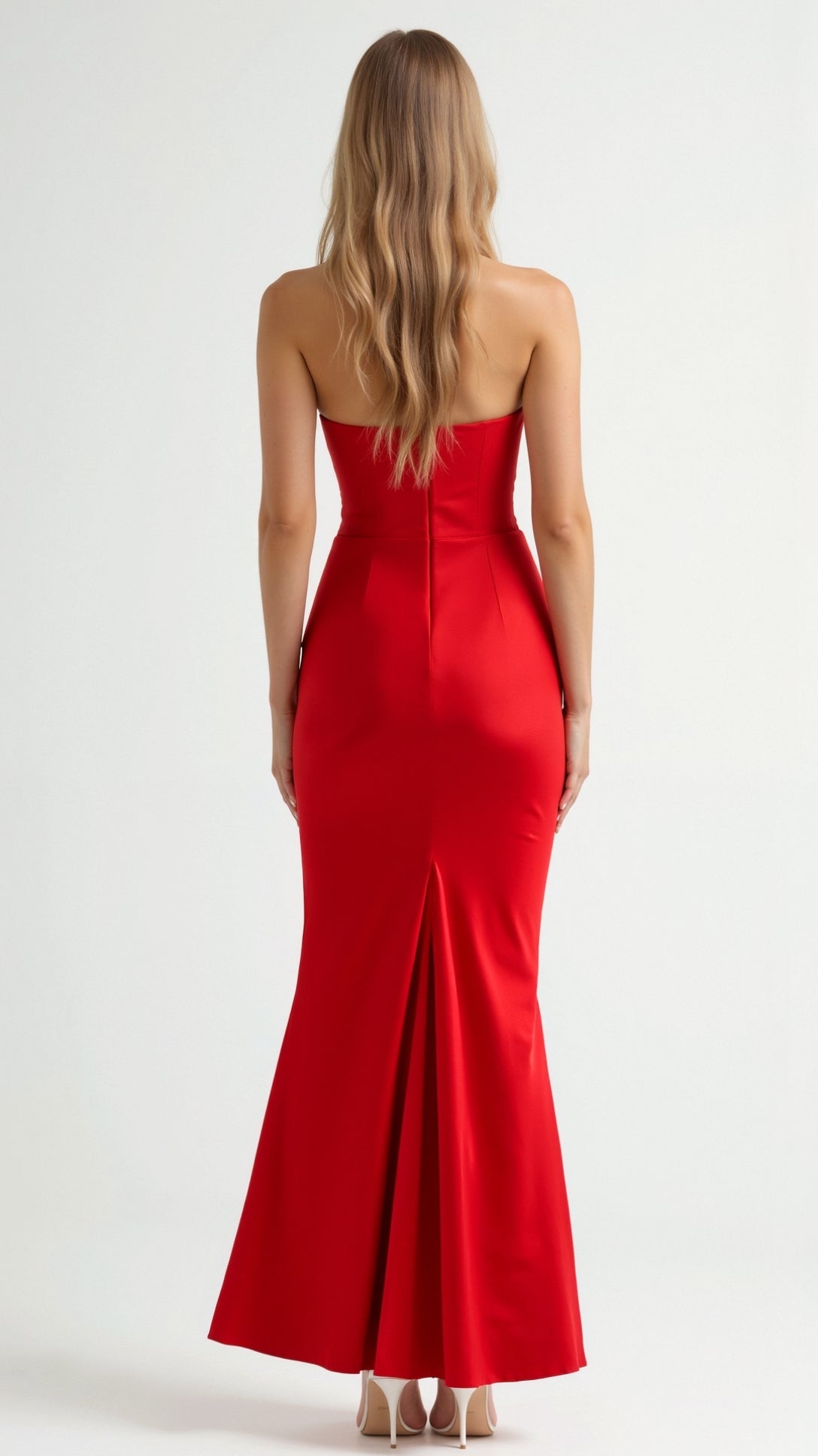 Fleur - Women's Elegant Wedding Guest Column Maxi Dress