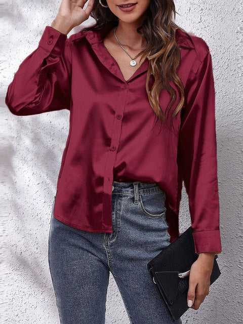 Cynthia - Women's Elegant Tie Front Blouse for Work and Evening